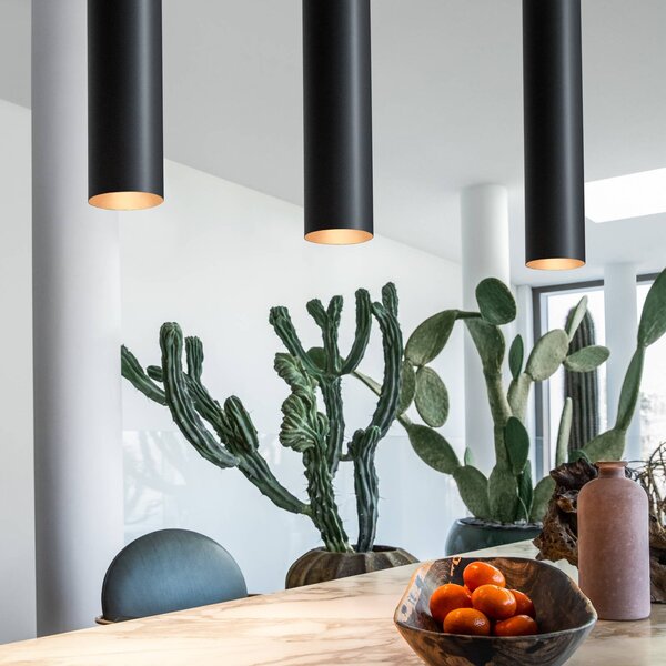 IDEAL LUX Lampa wisząca Look, czarny, salon / jadalnia, metal, nowoczesny