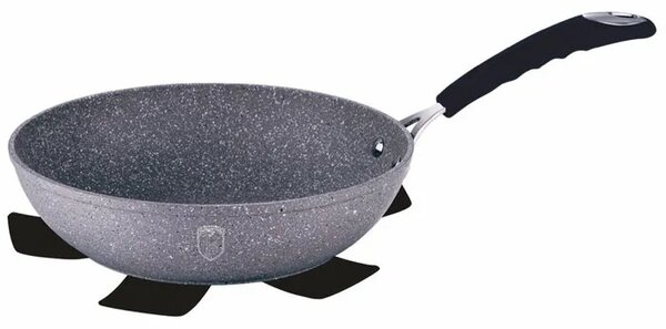Szara patelnia typu wok na każdy typ kuchenki 28cm T0-G91