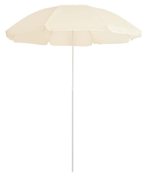 Parasol ogrodowy na stalowym słupku, piaskowy, 180 cm
