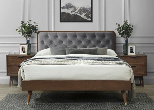 Łóżko Maryland z tapicerowanym zagłówkiem