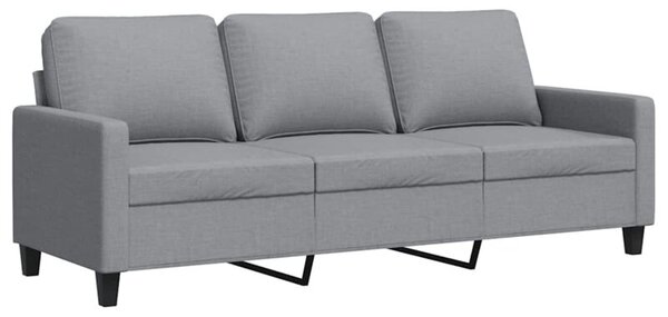 Sofa 3-osobowa, jasnoszara, 180 cm, tapicerowana tkaninÄ