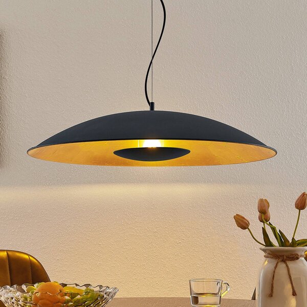Lampa wisząca Narisara Lindby, możliwość ściemniania, czarny, salon / jadalnia, metal, nowoczesny
