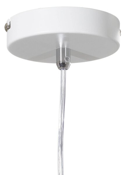 Fabas Luce Lampa wisząca szklana Lila, możliwość ściemniania, aluminiowy / szary / cynkowy, salon / jadalnia, szkło, nowoczesny