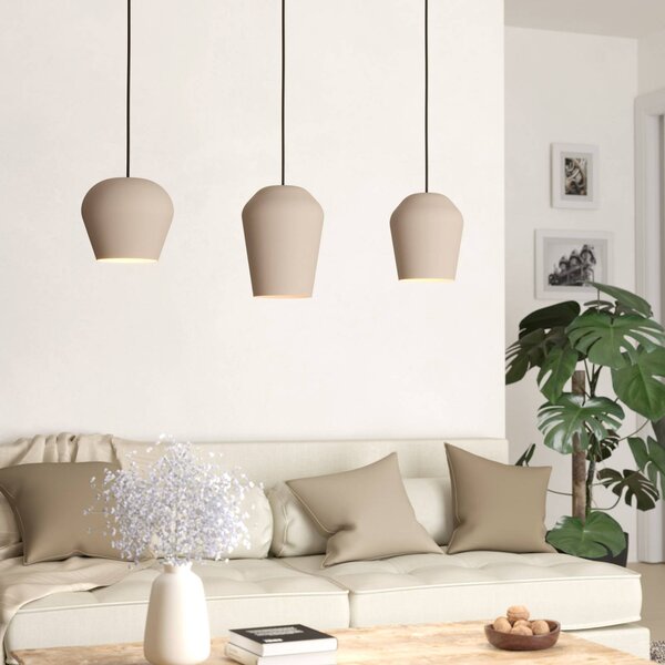 EGLO Lampa wisząca Cambaito, możliwość ściemniania, kremowy / amber, salon / jadalnia, metal, nowoczesny