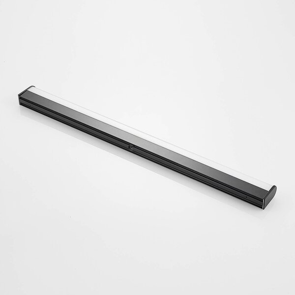 Kinkiet Ulisan Lindby, czarny, łazienka, aluminium, nowoczesny