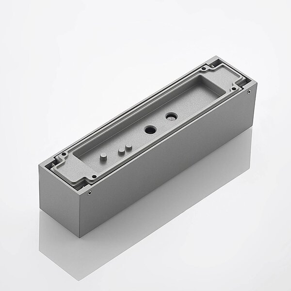 Kinkiet zewnętrzny LED Lengo Arcchio, aluminiowy / szary / cynkowy, aluminium, nowoczesny