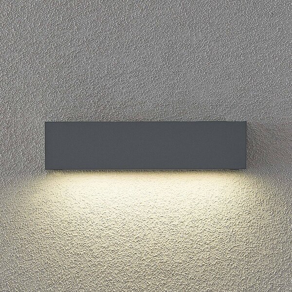 Kinkiet zewnętrzny LED Lengo Arcchio, aluminiowy / szary / cynkowy, aluminium, nowoczesny