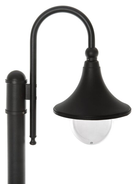 Lampa zewnętrzna Lindby Daphne, 220 cm, czarna, E27, IP44 Daphne Lindby, możliwość ściemniania, czarny, aluminium, nowoczesny