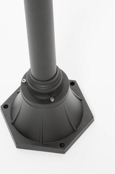 Lampa zewnętrzna Lindby Daphne, 220 cm, czarna, E27, IP44 Daphne Lindby, możliwość ściemniania, czarny, aluminium, nowoczesny