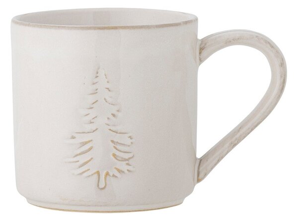 Kremowa kamionkowa filiżanka ze świątecznym motywem 300 ml Winter – Bloomingville