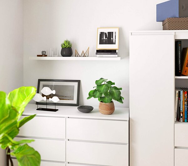 Biała minimalistyczna półka H9-R38