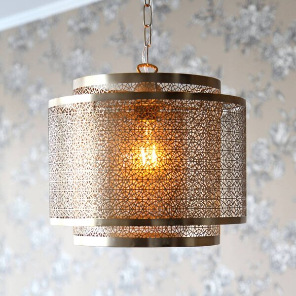 By Rydéns Lampa wisząca Hermine, możliwość ściemniania, mosiężny / złoty, salon / jadalnia, metal, orientalny / marokański