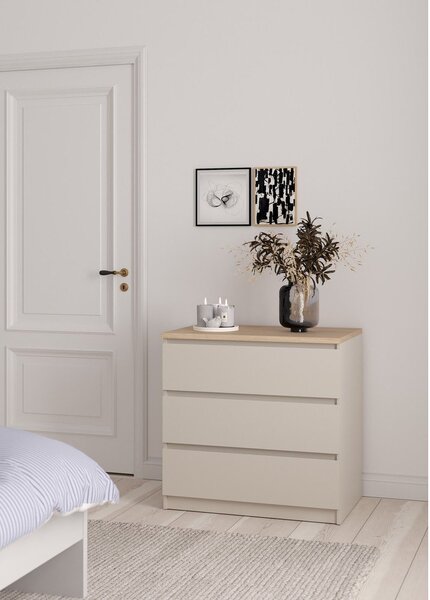 Kremowa komoda 77x76x50 cm Naia – Tvilum