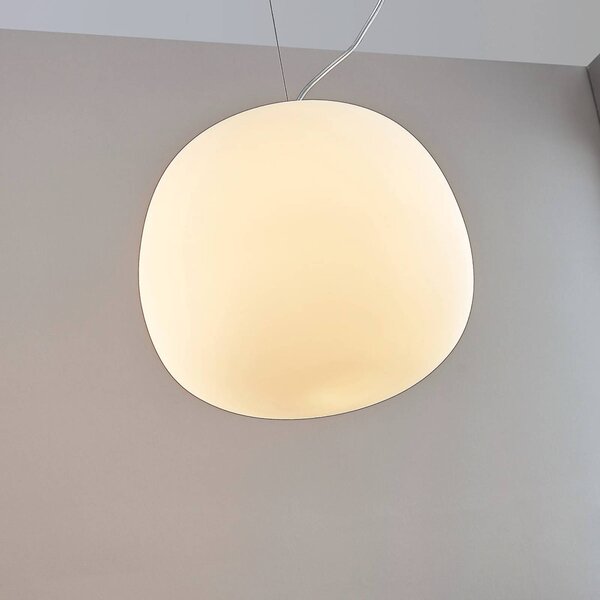 Lampa wisząca szklana Lindby, możliwość ściemniania, biały / opal, kuchnia, szkło, nowoczesny