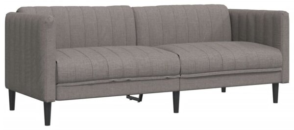 Sofa 3-osobowa, kolor taupe, tapicerowana tkaninÄ