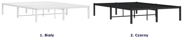 Czarne metalowe łóżko industrialne 160x200 cm P0-G03