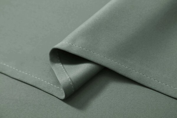 Szaro-zielona zasłona OXFORD 140x250 cm Zawieszanie: Metalowe pierścienie