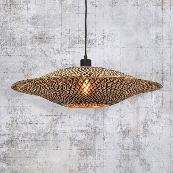 Good & Mojo Lampa wisząca Bali, możliwość ściemniania, jasne drewno, salon / jadalnia, bambus, design