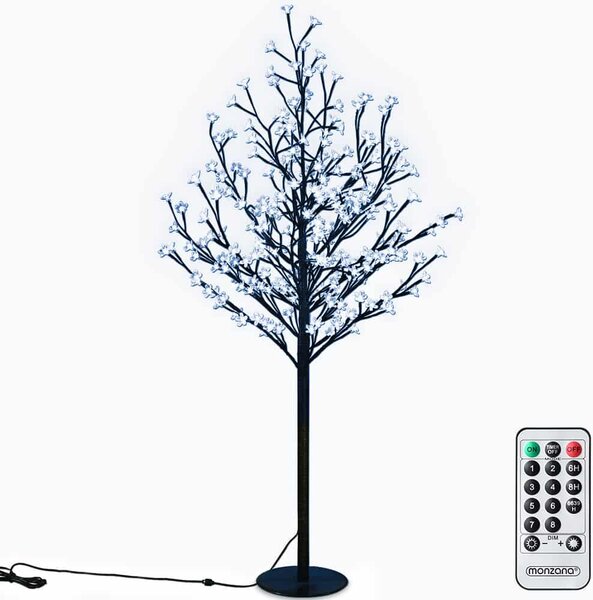 Świecące drzewo CHERRY do wnętrz i na zewnątrz, 180cm, zimna biel Monzana