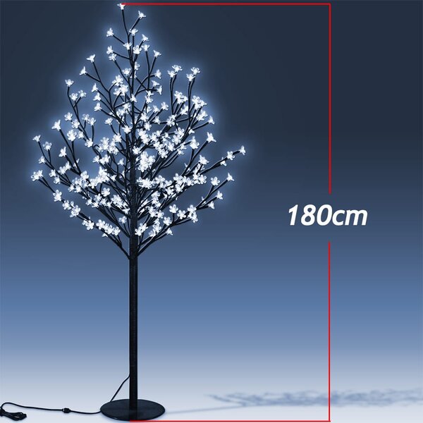 Świecące drzewo CHERRY do wnętrz i na zewnątrz, 180cm, zimna biel Monzana