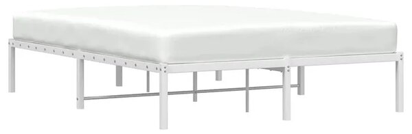 Białe metalowe minimalistyczne łóżko 160x200 cm P3-R11