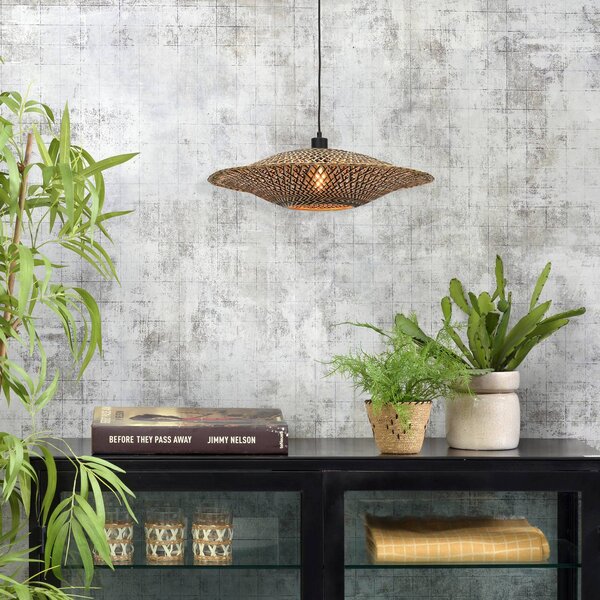 Good & Mojo Lampa wisząca Bali, możliwość ściemniania, jasne drewno, salon / jadalnia, bambus, design