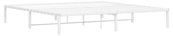 Białe metalowe minimalistyczne łóżko 160x200 cm P3-R11