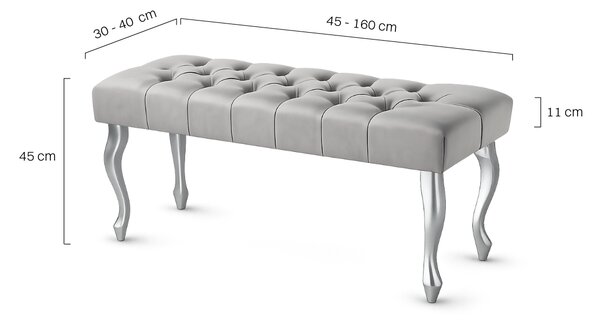 Ławka pikowana Chesterfield Pegasus