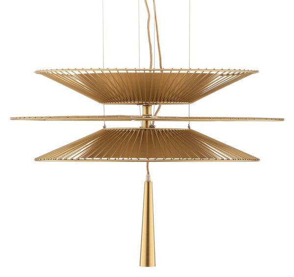 Forestier Lampa wisząca designerska Gravity 2, mosiężny / złoty, kuchnia, metal, design