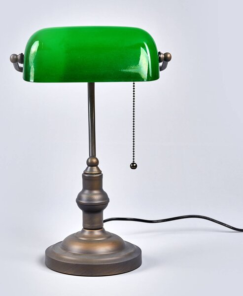 Clayre&Eef Lampa stołowa VERDA, zielony, biuro, szkło