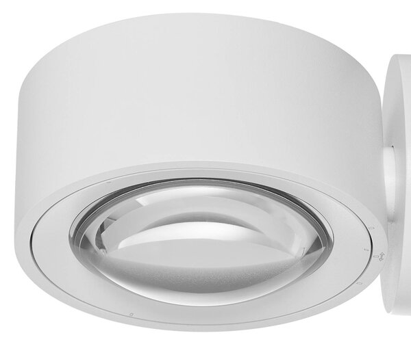 Kinkiet LED Rotari Arcchio, możliwość ściemniania, biały / opal, salon / jadalnia, aluminium, nowoczesny
