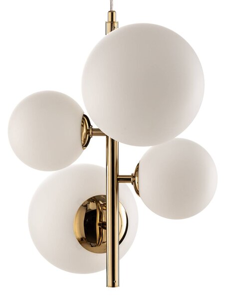 Lampa wisząca Dione ALDEX, możliwość ściemniania, mosiężny / złoty, salon / jadalnia, szkło, nowoczesny