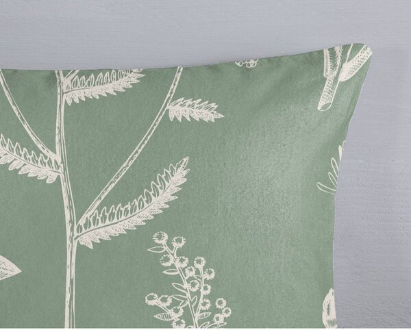 Szałwiowa flanelowa pościel jednoosobowa 140x220 cm Herbs – Good Morning