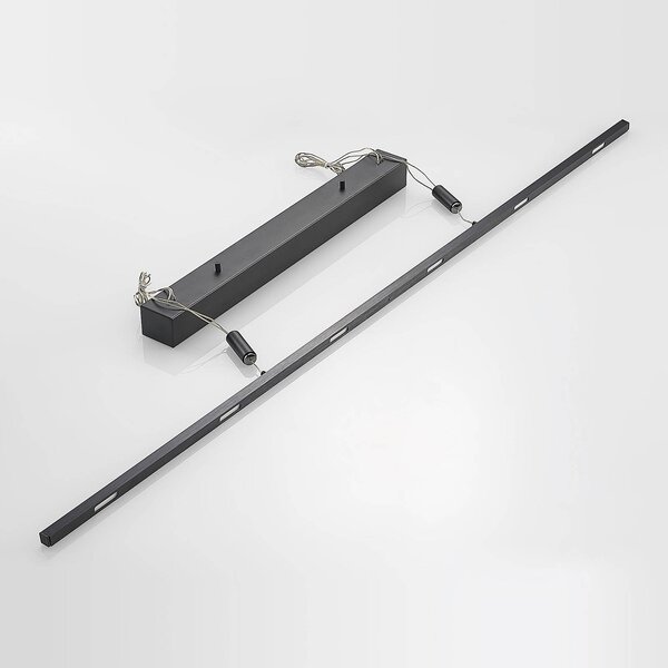 Lampa wisząca Stakato Lucande, możliwość ściemniania, czarny, salon / jadalnia, metal, nowoczesny