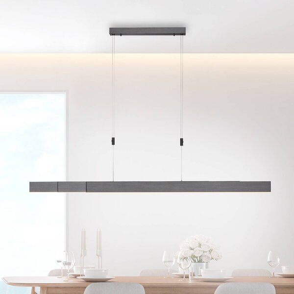 PURE Lampa wisząca Pure Moto, możliwość ściemniania, aluminiowy / szary / cynkowy, salon / jadalnia, metal, nowoczesny