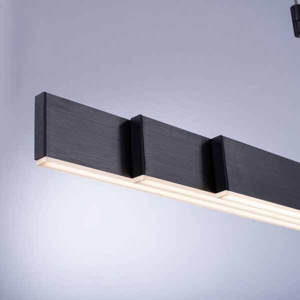 PURE Lampa wisząca Pure Moto, możliwość ściemniania, aluminiowy / szary / cynkowy, salon / jadalnia, metal, nowoczesny