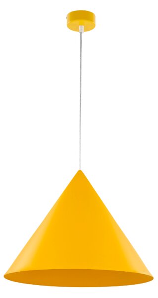 Żółta lampa wisząca stożek Cono XL TK - w stylu nordyckim