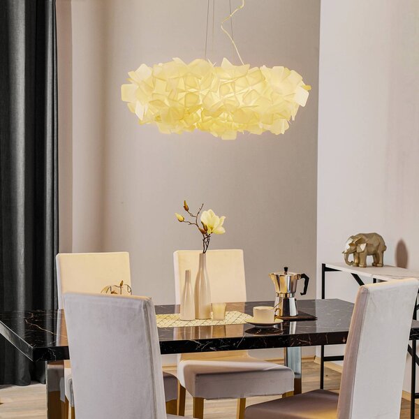 Slamp Lampa wisząca designerska Clizia, możliwość ściemniania, biały / opal, salon / jadalnia, tworzywo sztuczne, design