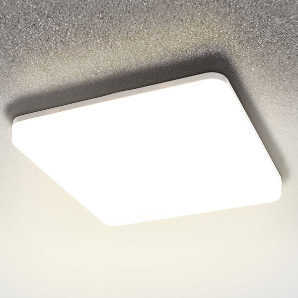 Heitronic Lampa sufitowa LED Pronto, kątowa, 33 x cm Pronto, biały / opal, tworzywo sztuczne, nowoczesny