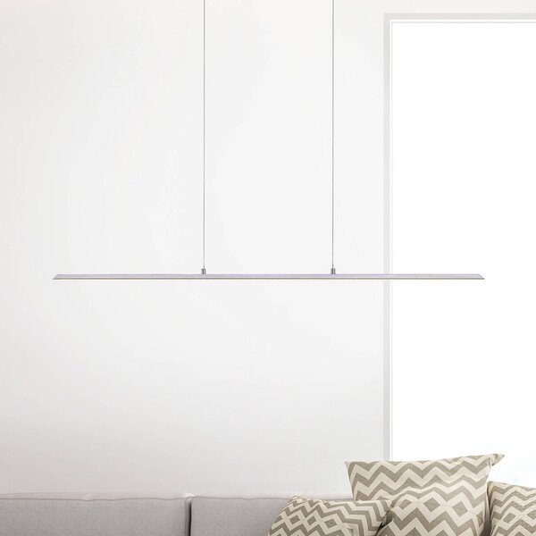 PURE Lampa wisząca Lite, możliwość ściemniania, aluminiowy / szary / cynkowy, salon / jadalnia, aluminium, nowoczesny