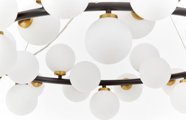 NOWOCZESNA LAMPA WISZĄCA CZARNO-MOSIĘŻNA MARSIADA W40