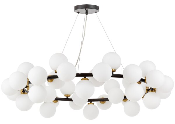 NOWOCZESNA LAMPA WISZĄCA CZARNO-MOSIĘŻNA MARSIADA W40