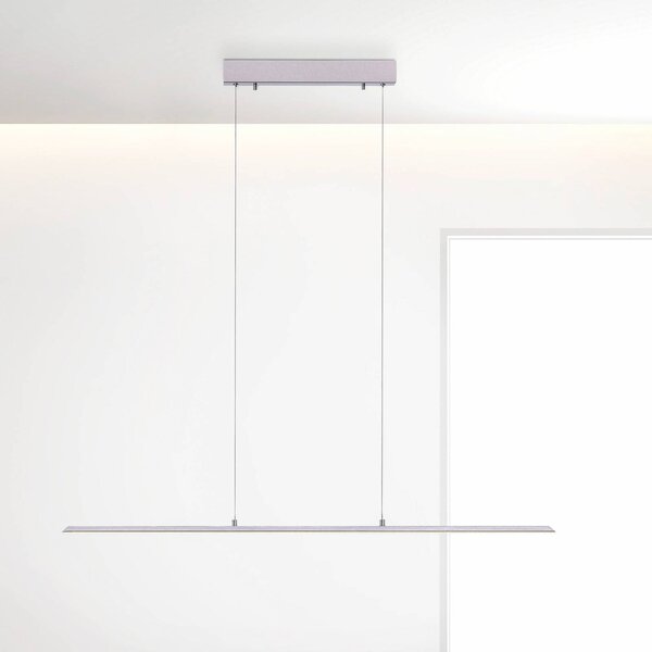PURE Lampa wisząca Lite, możliwość ściemniania, aluminiowy / szary / cynkowy, salon / jadalnia, aluminium, nowoczesny