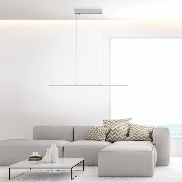 PURE Lampa wisząca Lite, możliwość ściemniania, aluminiowy / szary / cynkowy, salon / jadalnia, aluminium, nowoczesny