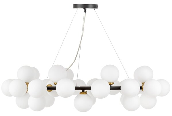 NOWOCZESNA LAMPA WISZĄCA CZARNO-MOSIĘŻNA MARSIADA W40