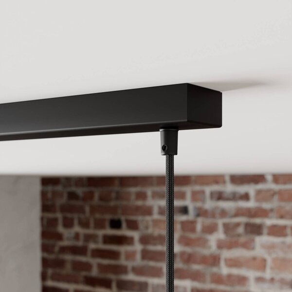 Lampa wisząca Jasminka Lindby, możliwość ściemniania, czarny, kuchnia, metal, industrialny