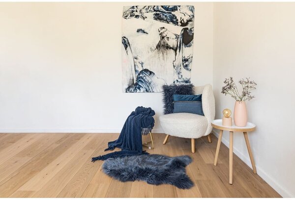 Niebieska sztuczna skóra Tiseco Home Studio Sheepskin, 60x90 cm