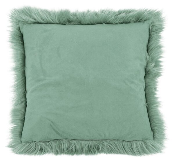 Zielona poduszka Tiseco Home Studio Sheepskin, 45x45 cm
