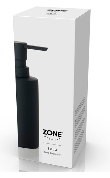 Czarny ceramiczny dozownik do mydła 250 ml Solo − Zone