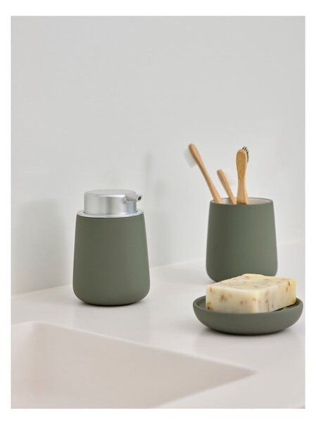 Zielona porcelanowa mydelniczka Nova – Zone